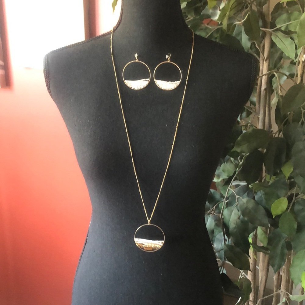 Long Necklace (34”) and matching earrings